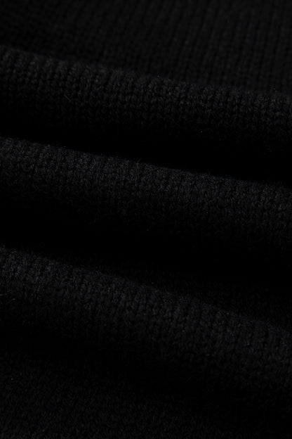 Bow Tie Backless Bubble Sleeve Sweater