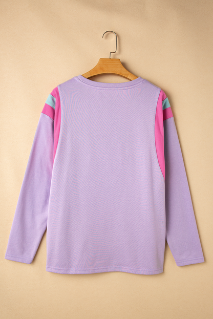 Colorblock Mineral Wash Oversized Top