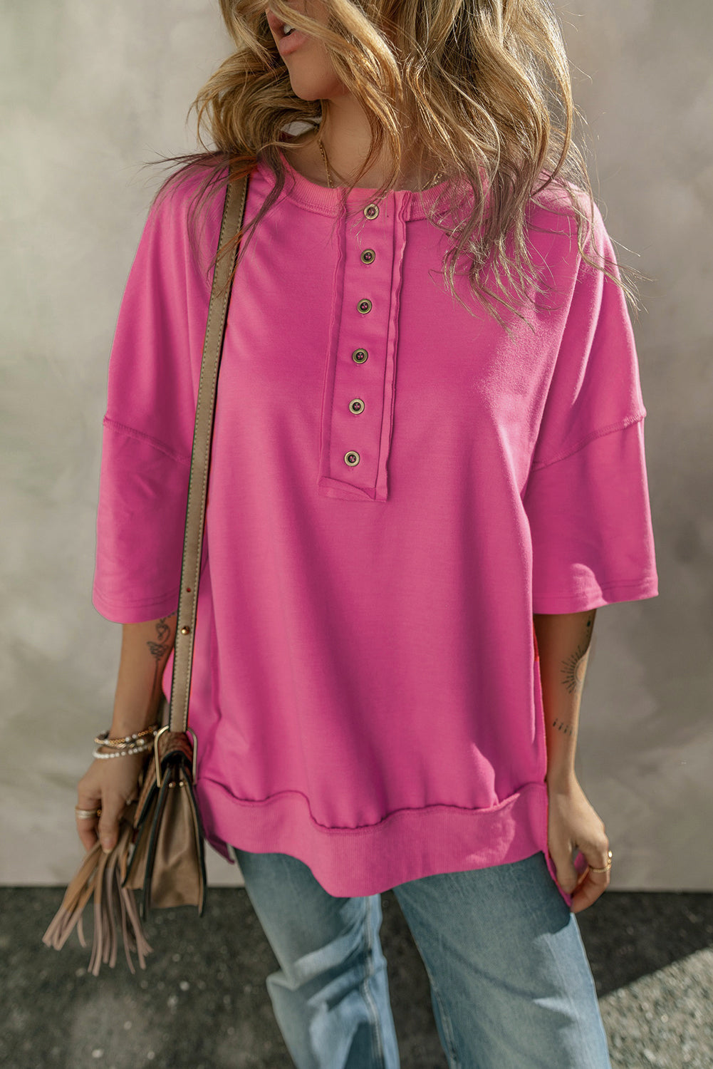 Reverse Seam Wide Sleeve Top