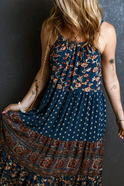 Floral Sleeveless Maxi Dress