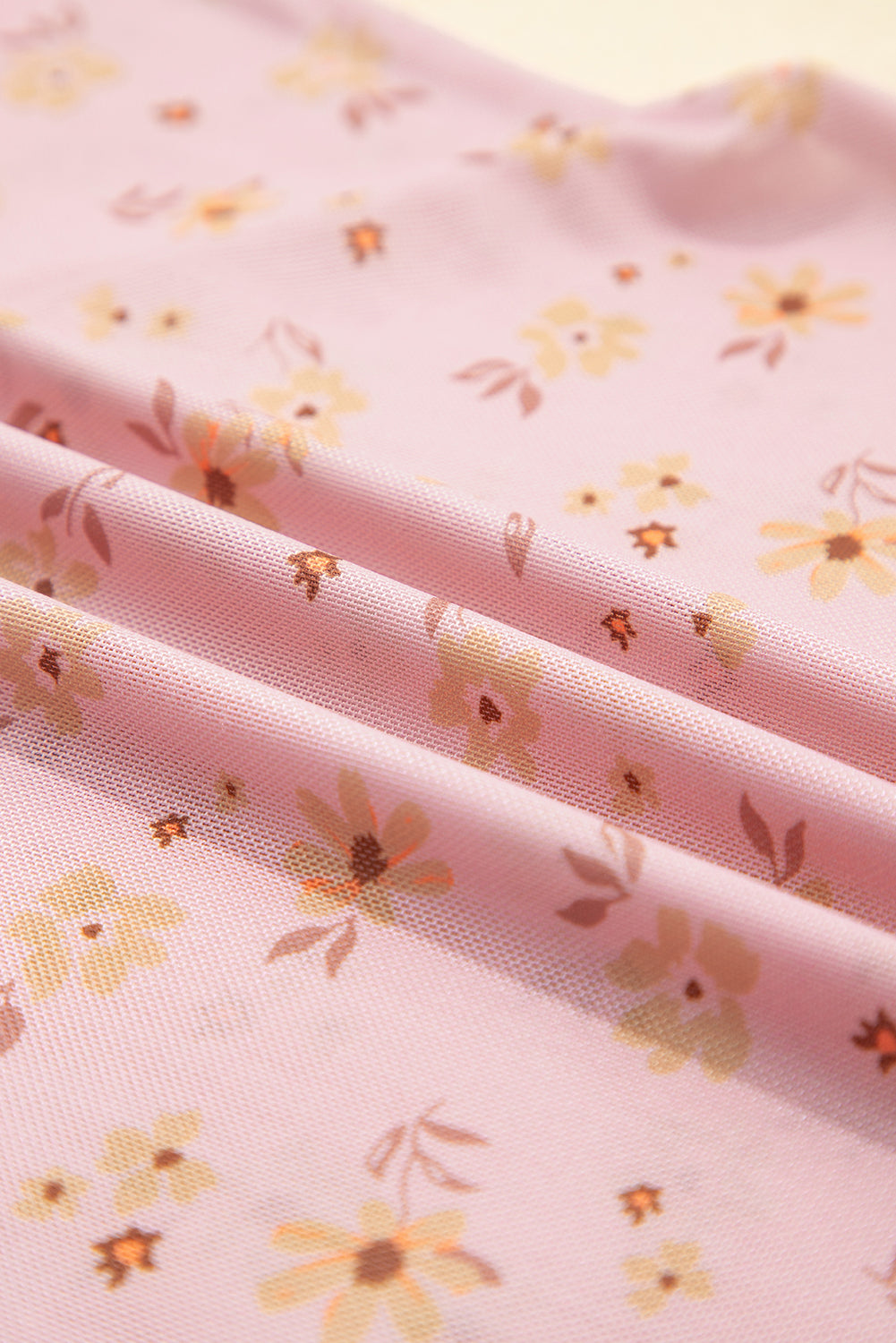 Floral Mesh Long Sleeve Top