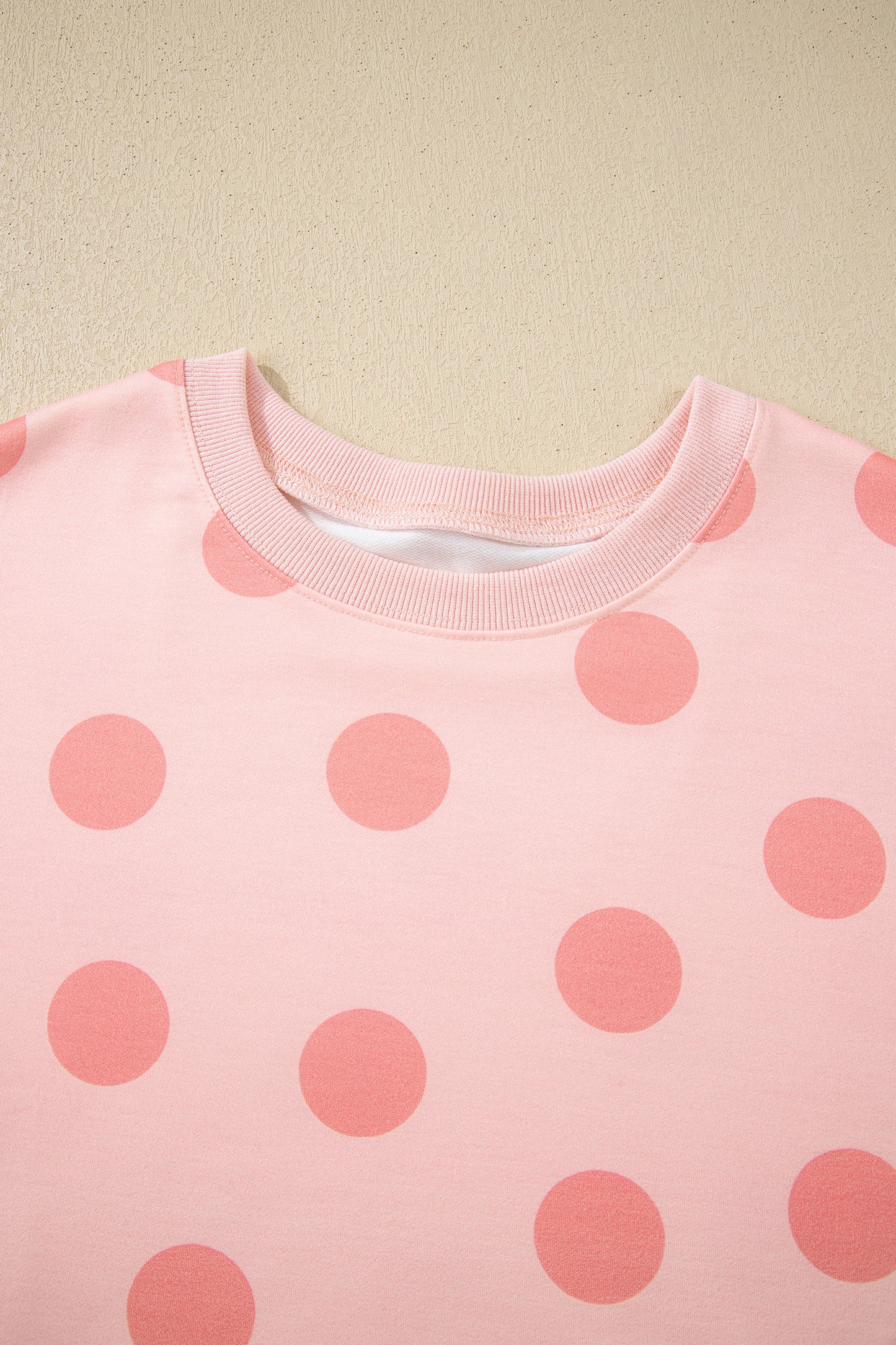 Polka Dot Pullover and Drawstring Shorts Set