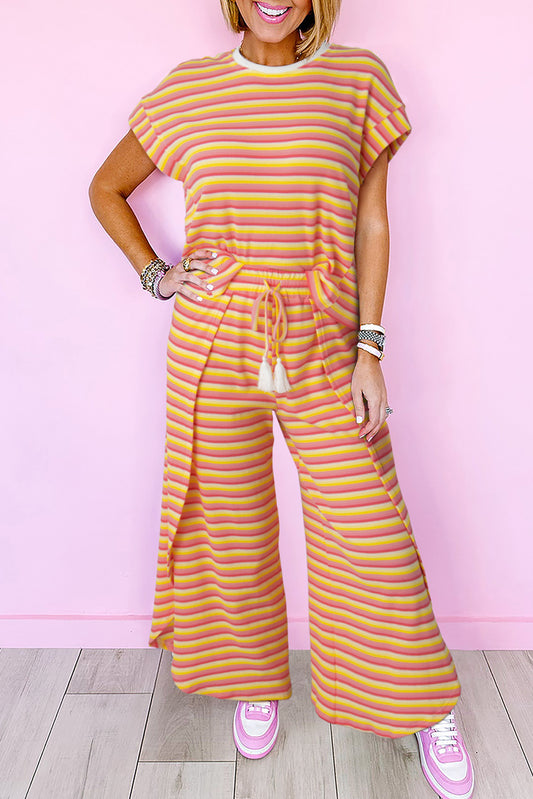 Stripe Tee and Pants Set