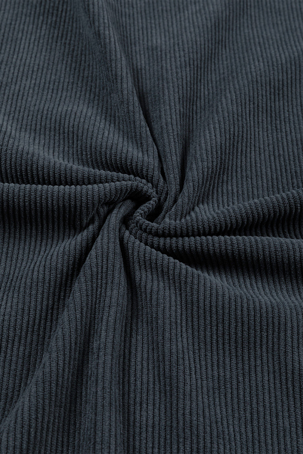 Solid Ribbed Corduroy Long Sleeve Oversized Sweatshirt