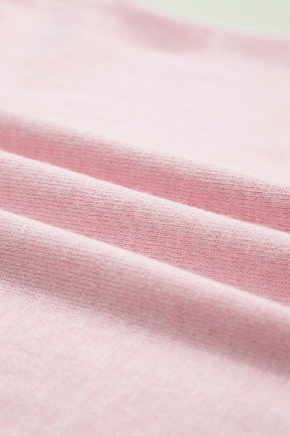 Lacy V-Neckline Short Sleeve Sweater