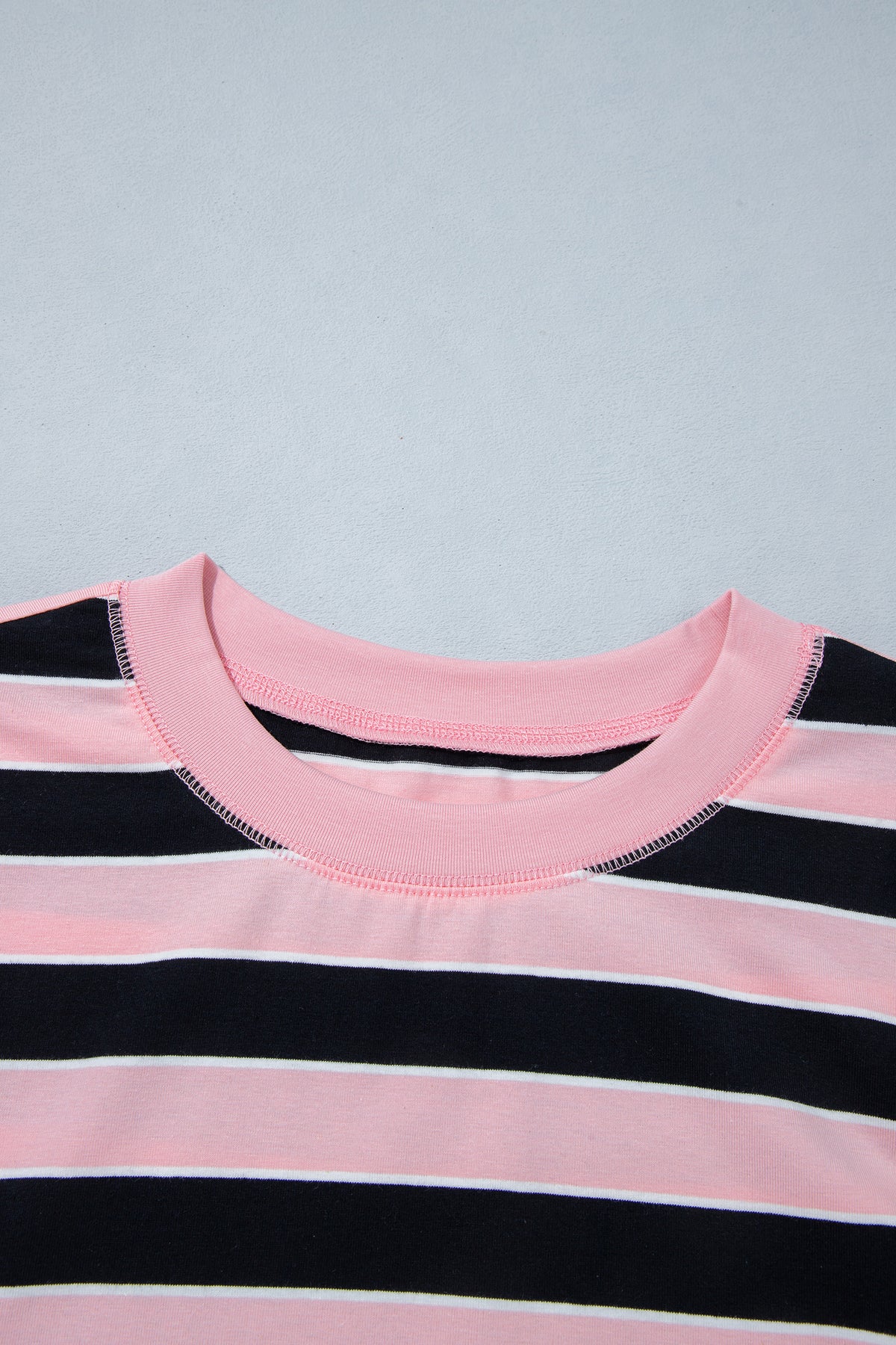 Stripe Short Sleeve Tee & Wide Leg Pants Set