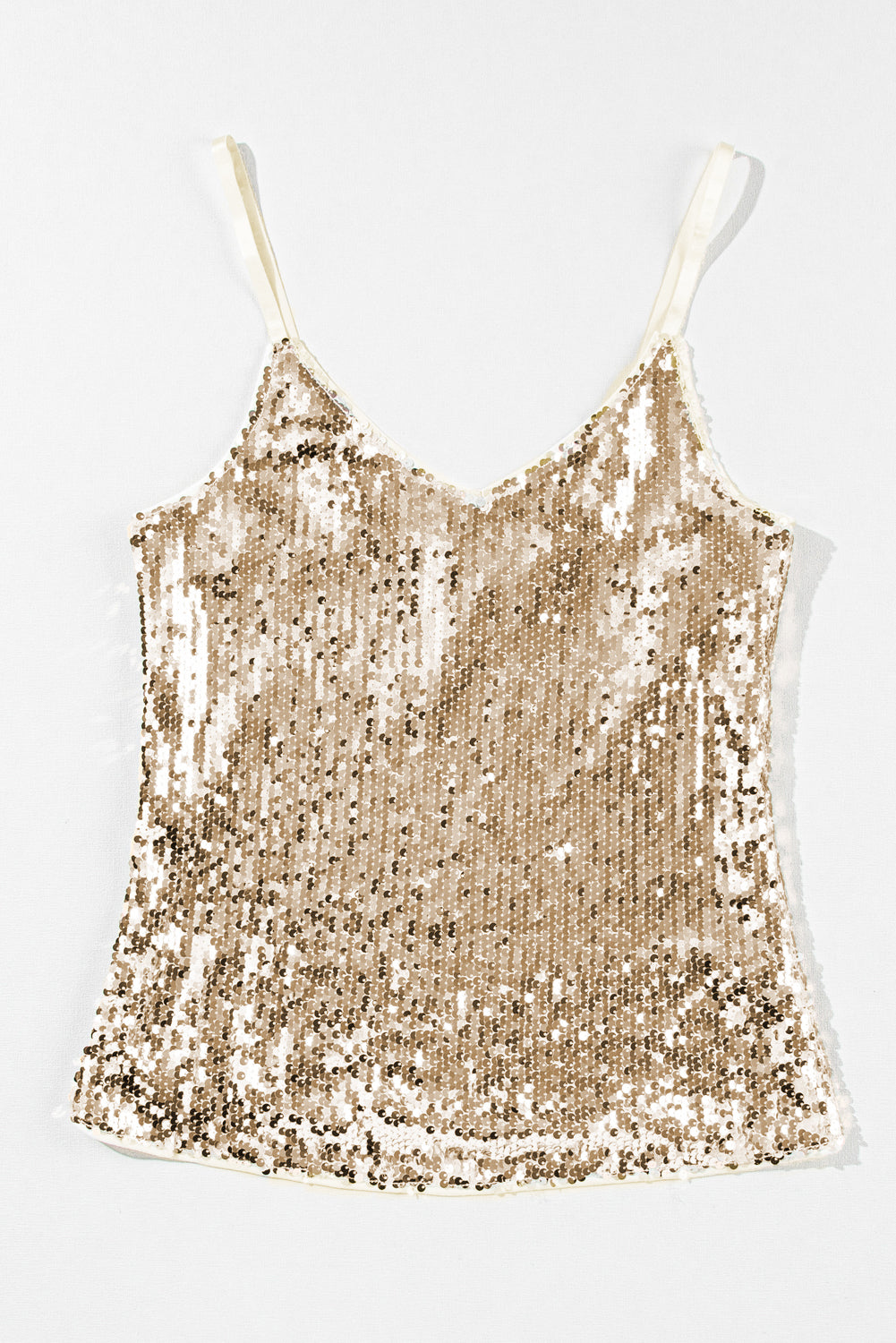 Sequin Spaghetti Strap Tank Top