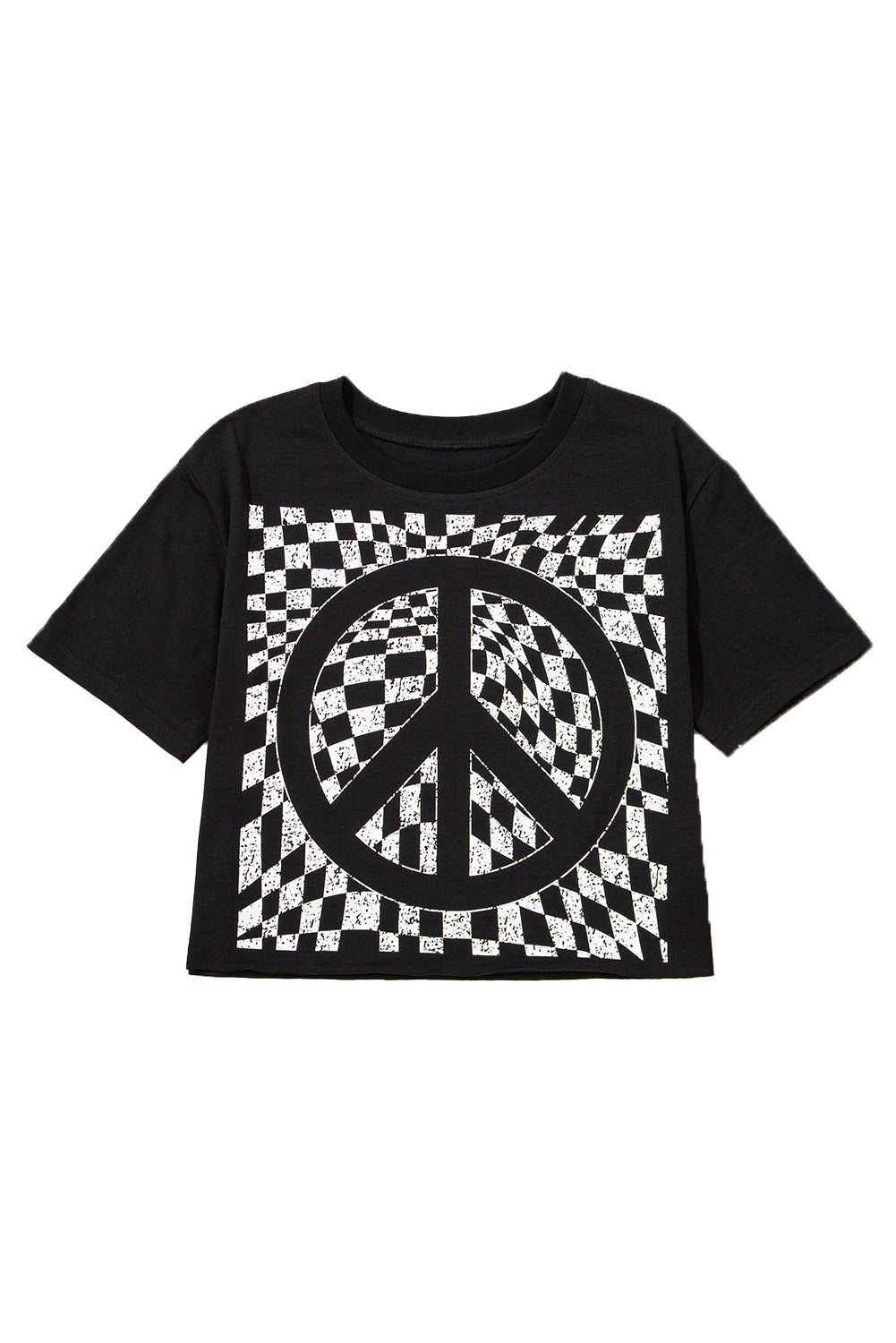 Checker Peace Short Sleeve T-Shirt