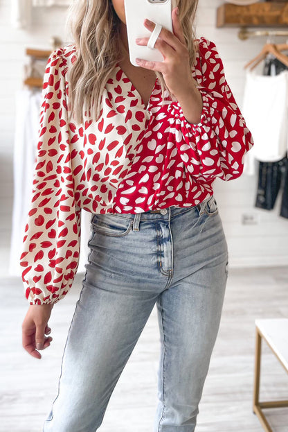 Petal Print Long Sleeve Bodysuit