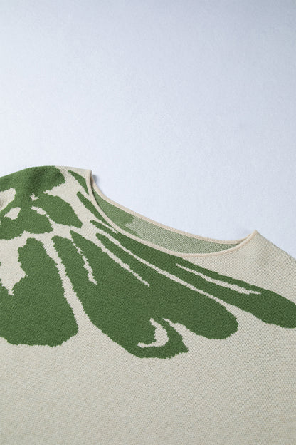 Floral Wide Long Sleeve Sweater