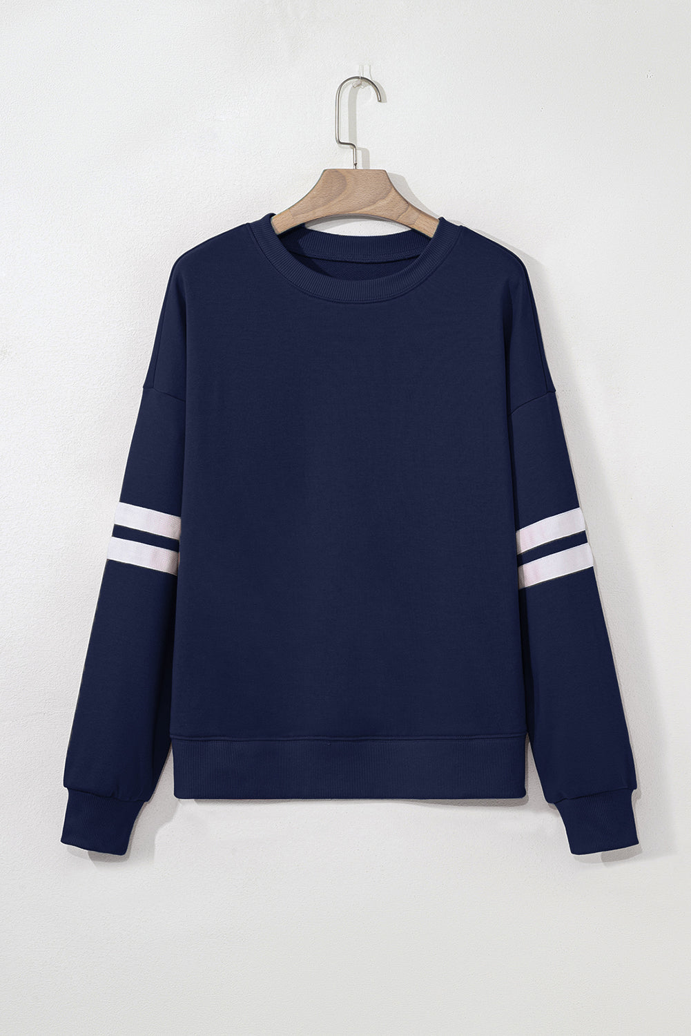 Varsity Stripe Drop Shoulder Oversized Sweatshirt