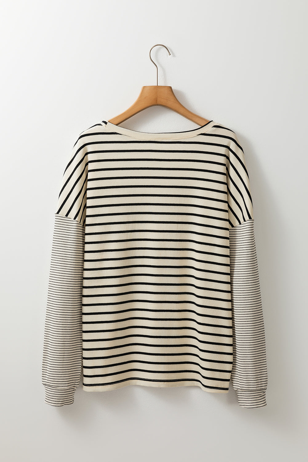 Stripe Patchwork Long Sleeve Tee