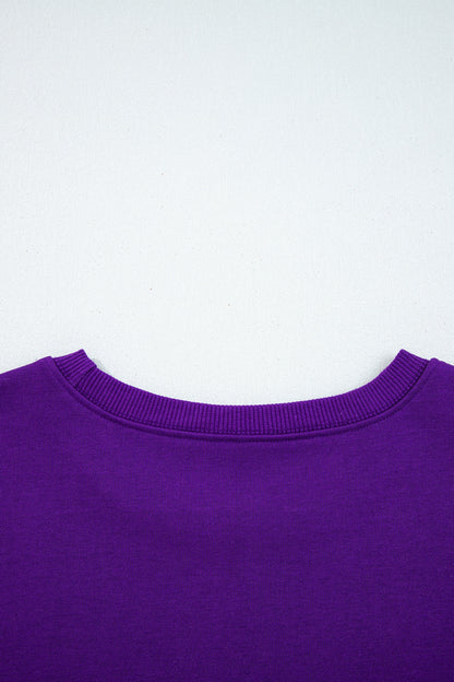 Varsity Stripe Long Sleeve Sweatshirt Dress