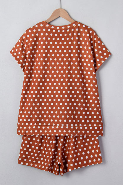 Polka Dot Top and Shorts Set