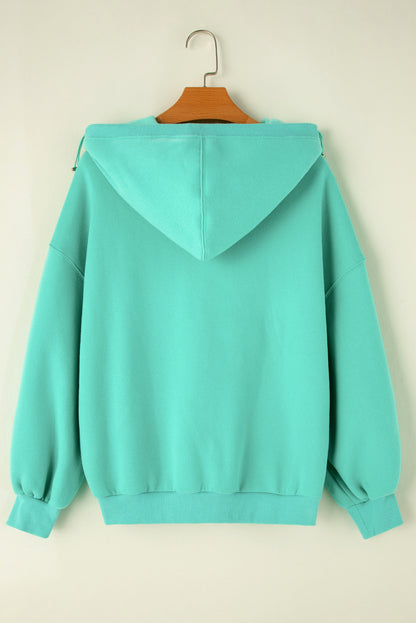 Half Zip Kangaroo Pocket Hoodie