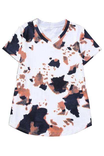 Cow Short Sleeve V-Neck T-Shirt