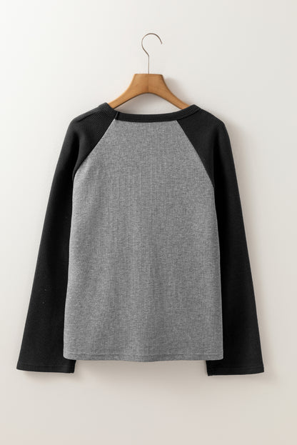 Star Colorblock Raglan Sleeve Top