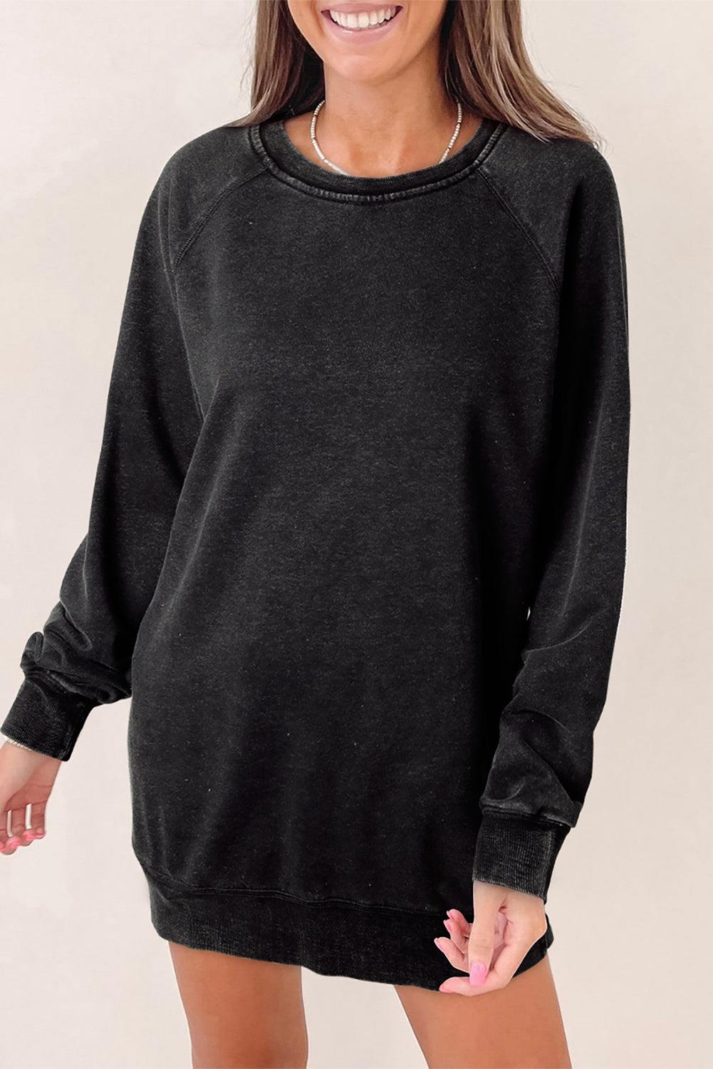 Vintage Washed Crewneck Pullover Sweatshirt