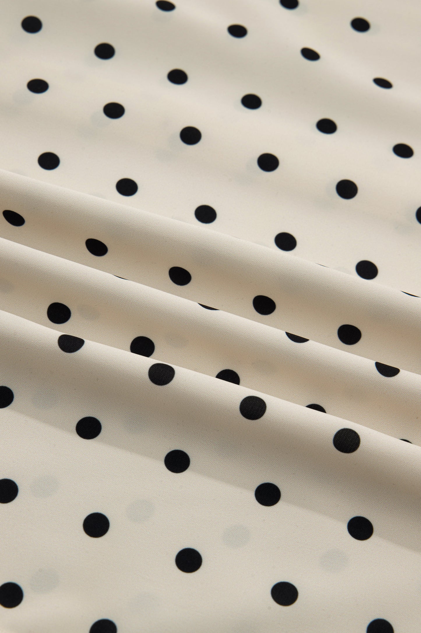 Plus Size Polka Dot Button Back Babydoll Blouse