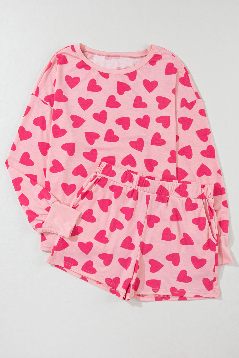 Heart Top and Shorts Lounge Set