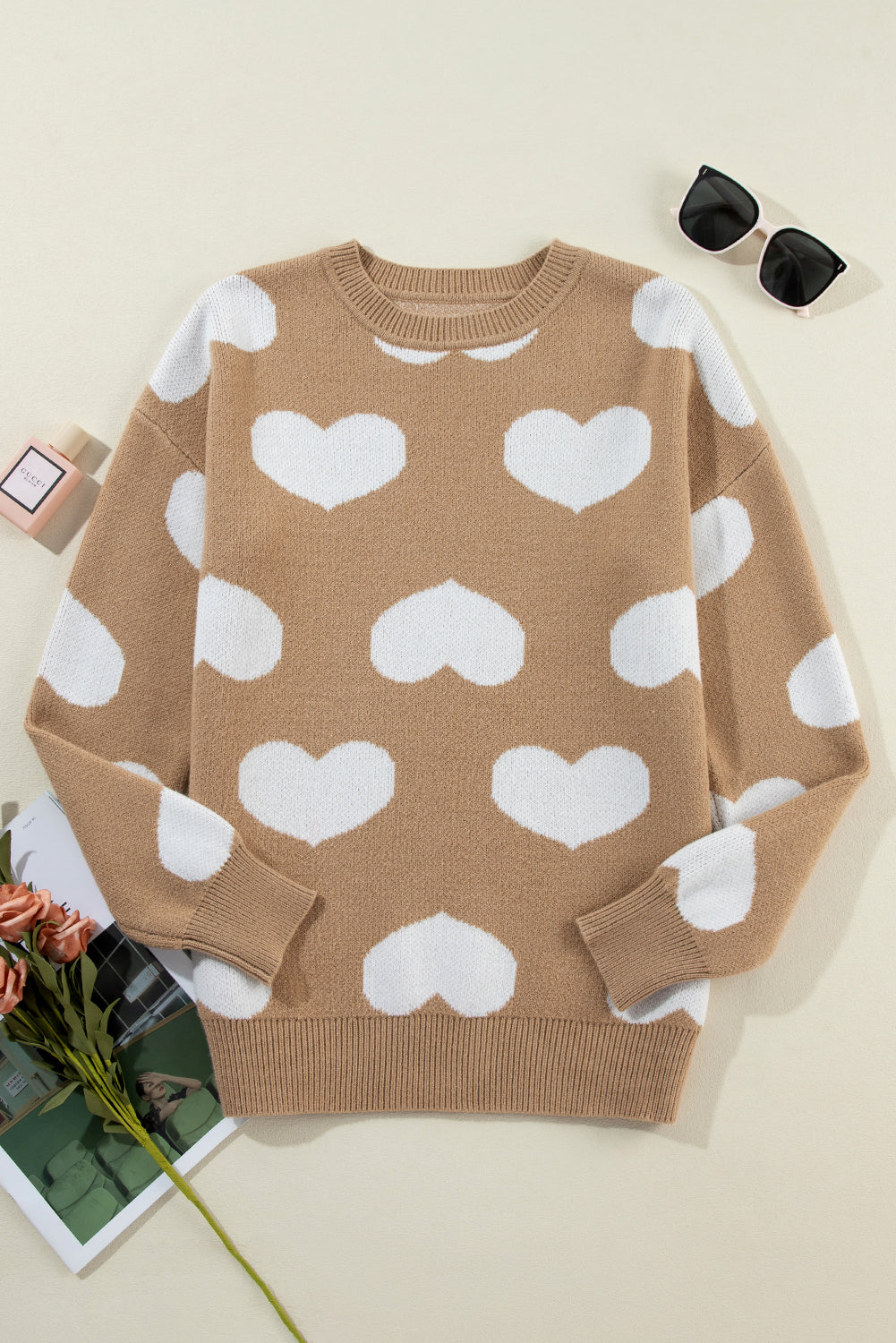 Heart Round Neck Sweater