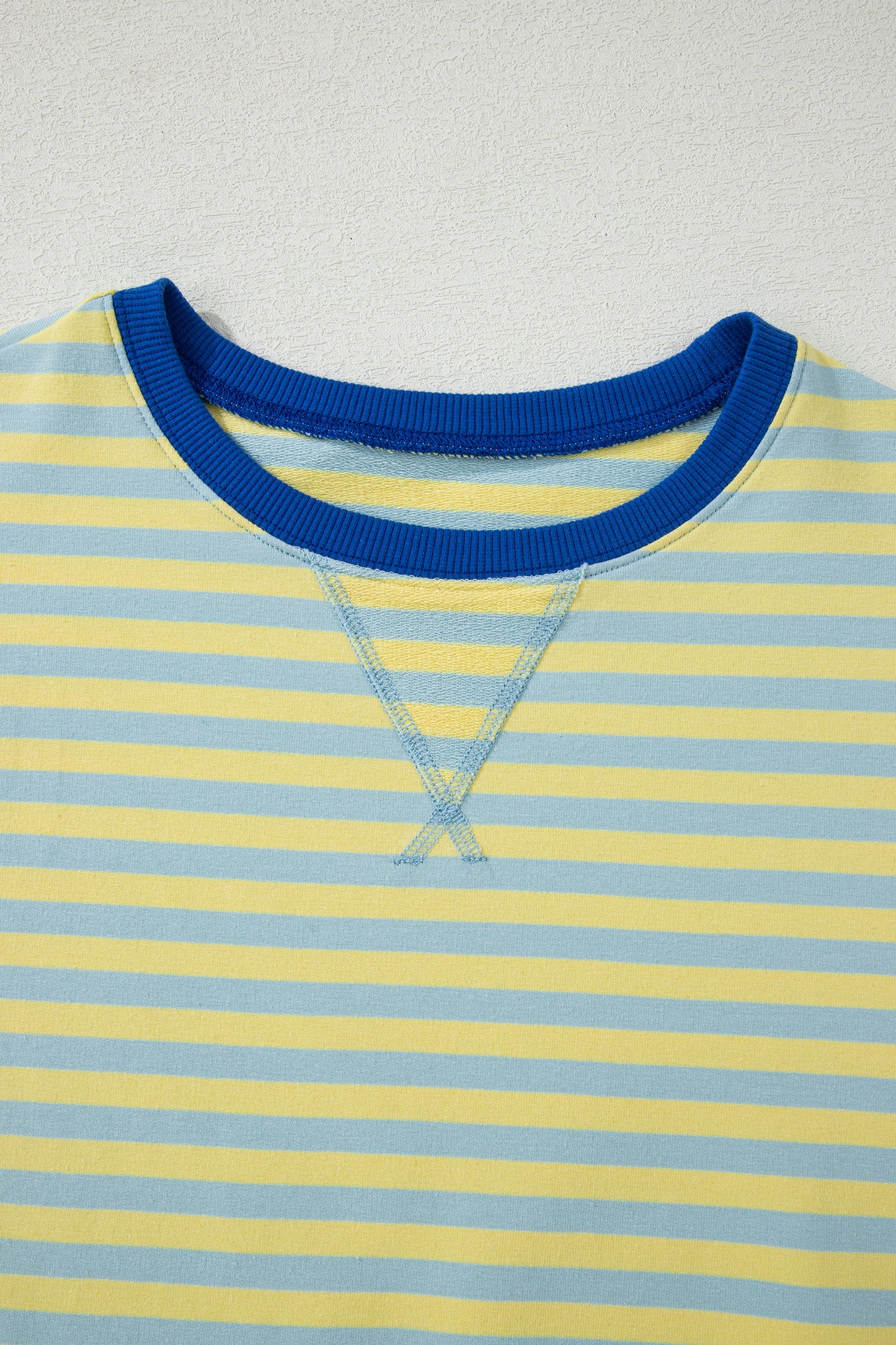 Stripe Terry Knit Top & Shorts Set