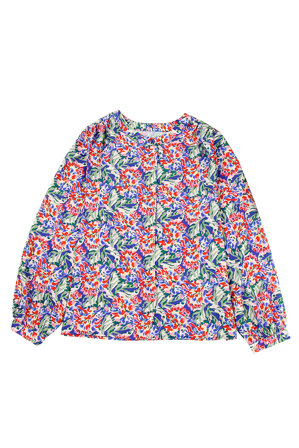 Floral Balloon Sleeve Blouse