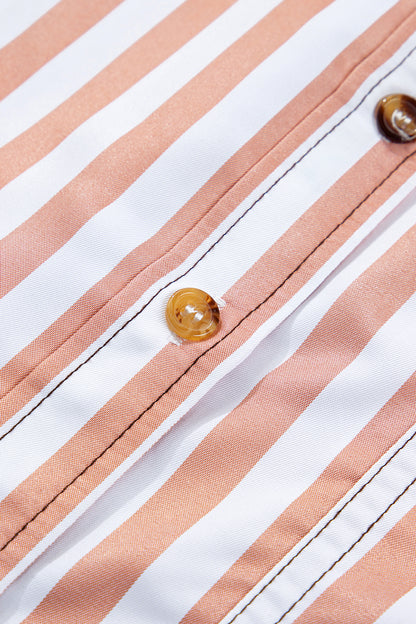 Western Stripe Button Down Long Sleeve Shirt