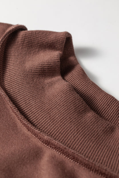 Solid Reversible Mock Neck Oversized Sweatshirt