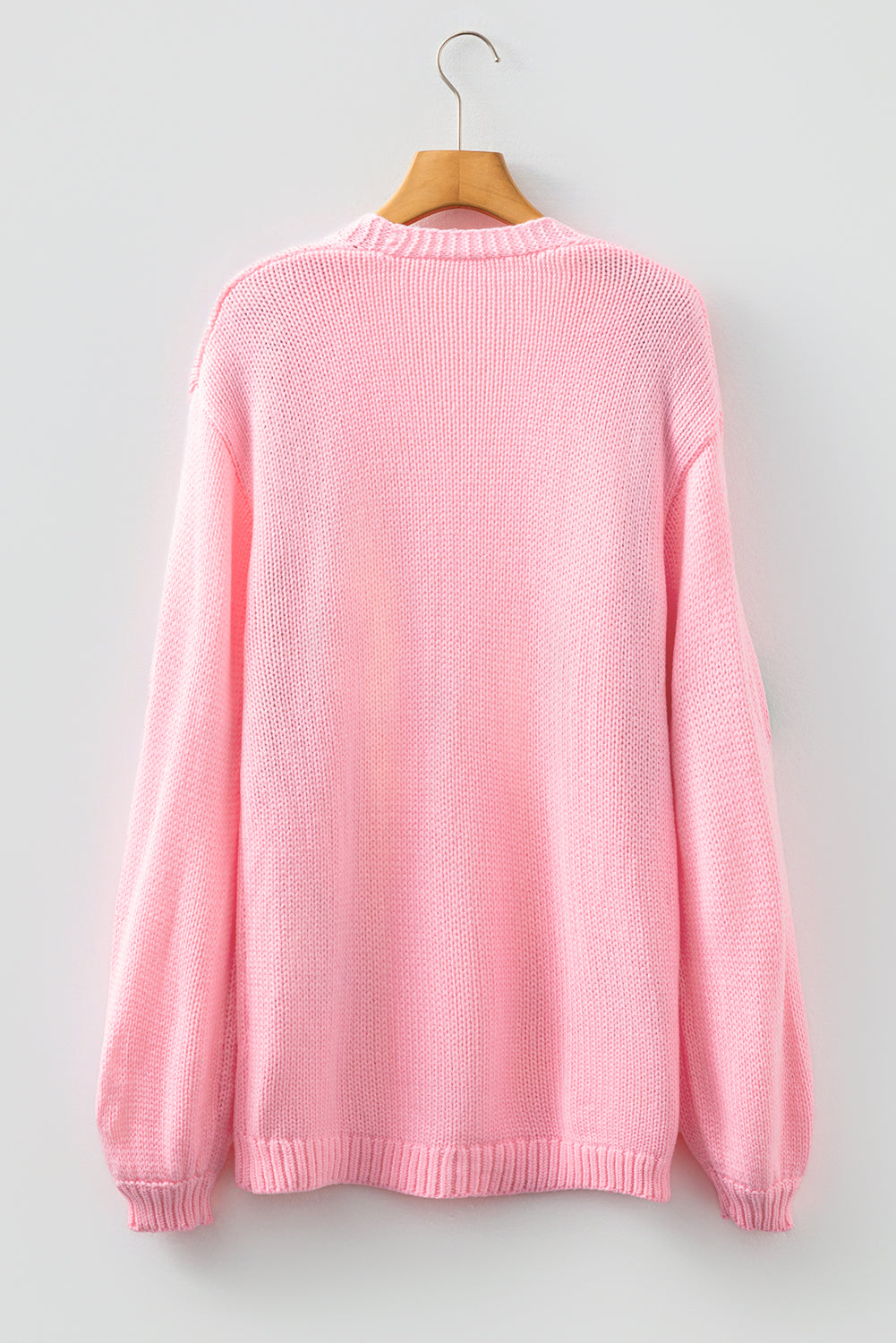 Christmas Tree Pumpkin Open Front Drop Shoulder Cardigan