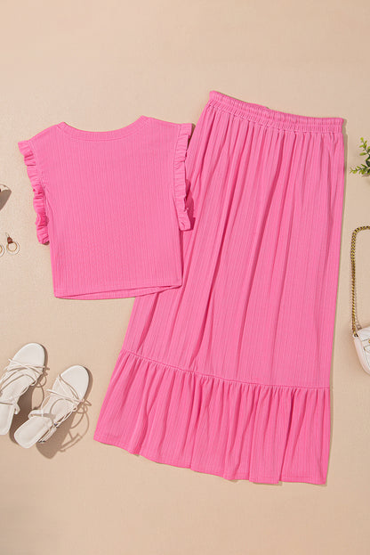 Crop Top and Maxi Skirt Set