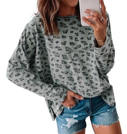 Leopard Loose Long Sleeve Top