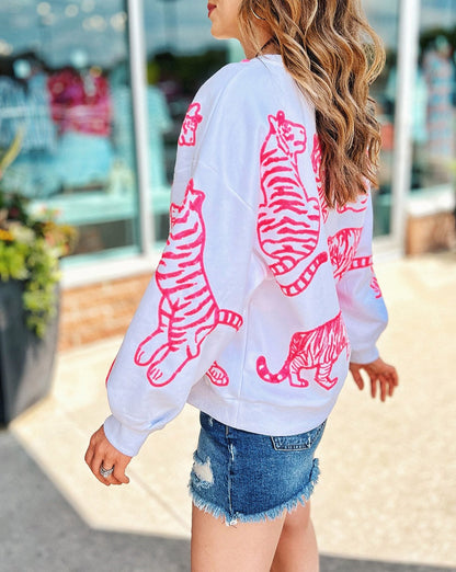 Tiger Pullover Crewneck Sweatshirt