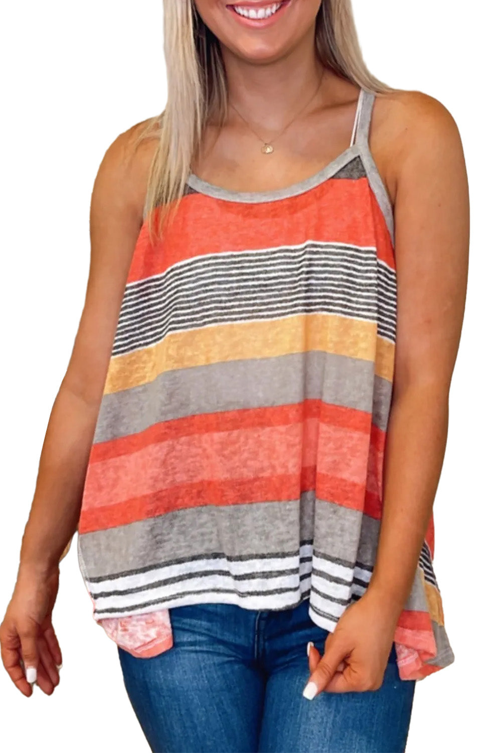 Stripe Flowy Tank Top