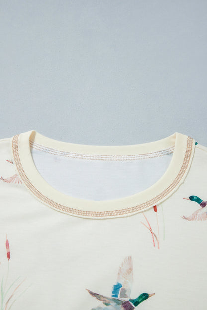 Mallard Long Sleeve Top & Drawstring Short Set