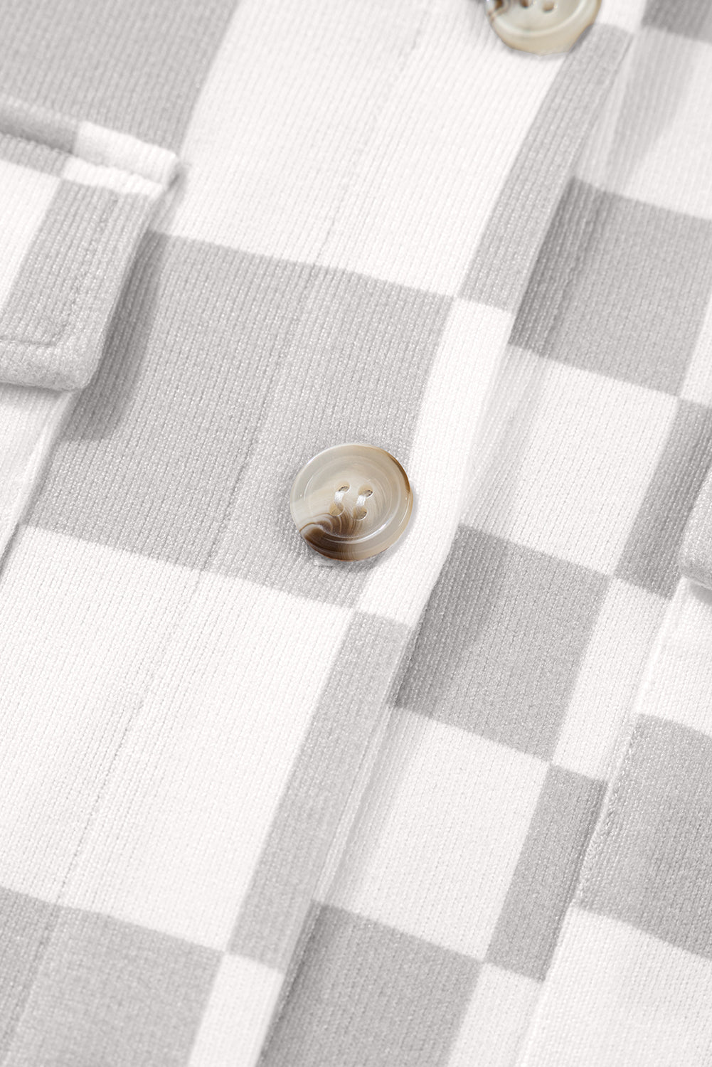 Plus Size Checker Button-Up Western Jacket