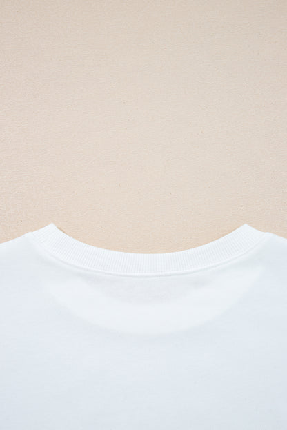 Varsity Stripe Drop Shoulder Oversized Sweatshirt