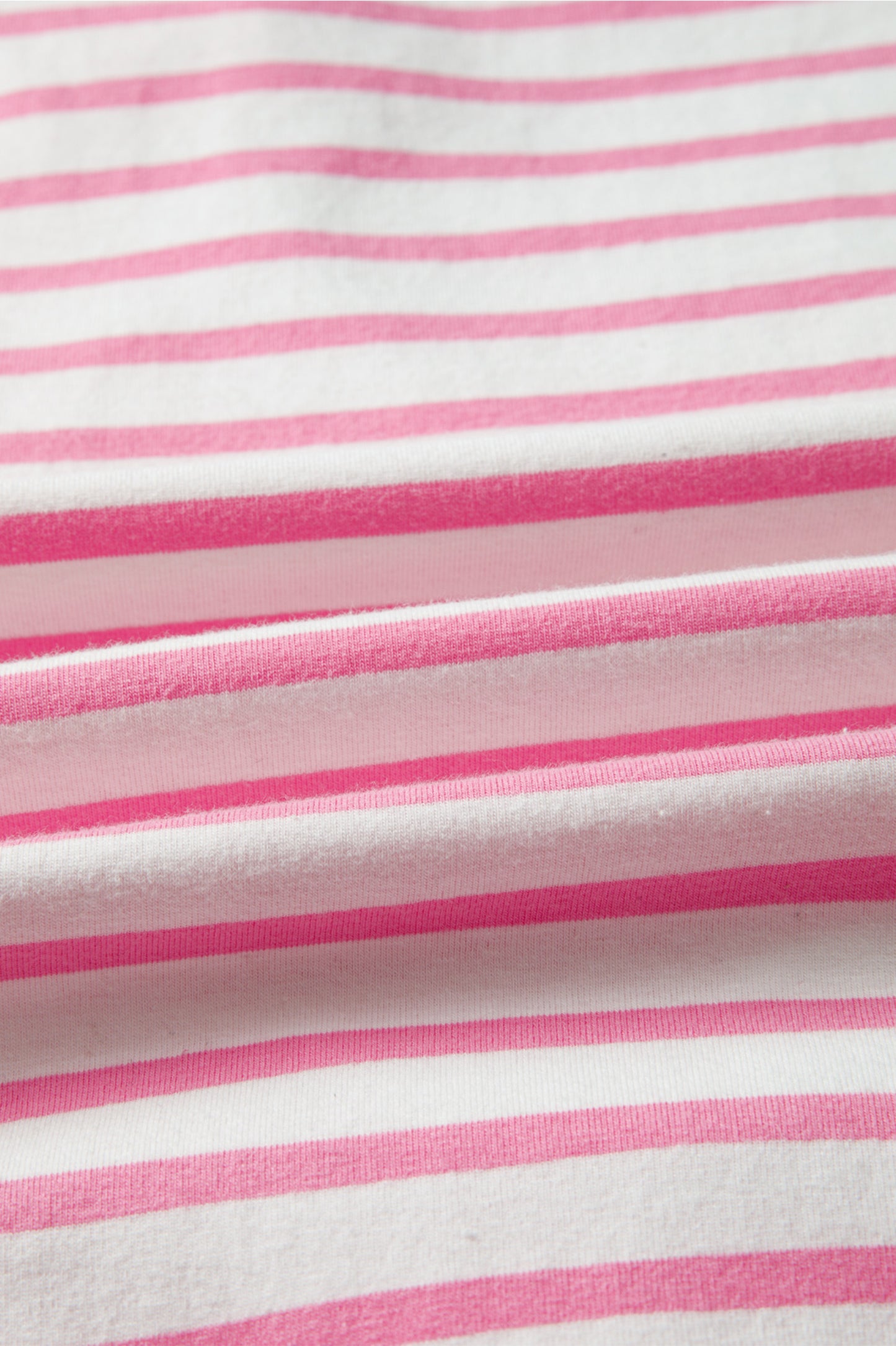 Stripe Half Placket High Low Short Sleeve Top