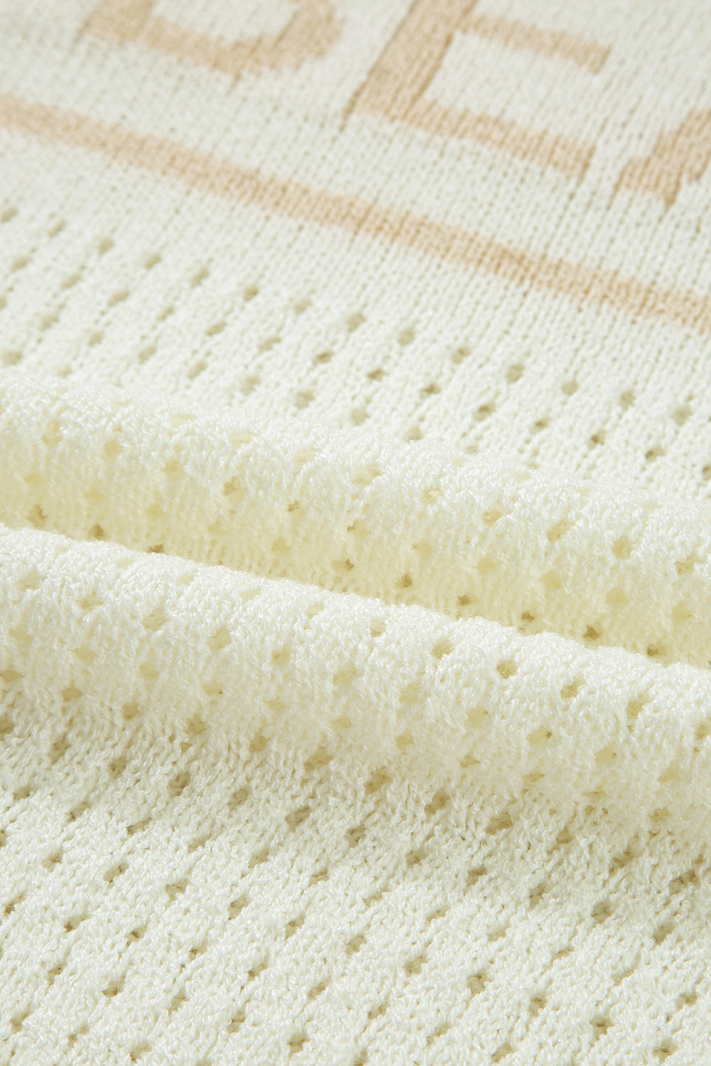 BEACH Hollow Out Knit Dolman Sleeve Sweater