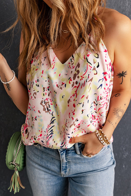 Floral Spaghetti Strap Tank Top