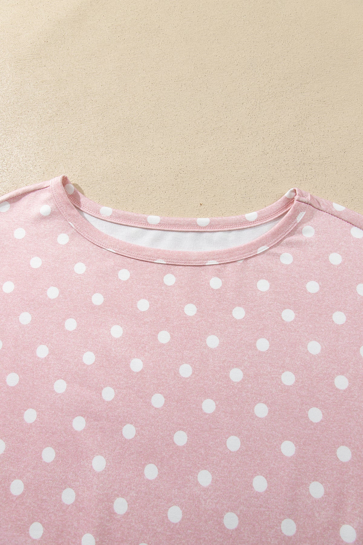 Polka Dot Long Sleeve Top & Drawstring Shorts Set