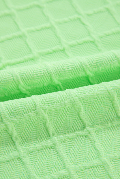 Checker Textured Tee and Drawstring Shorts