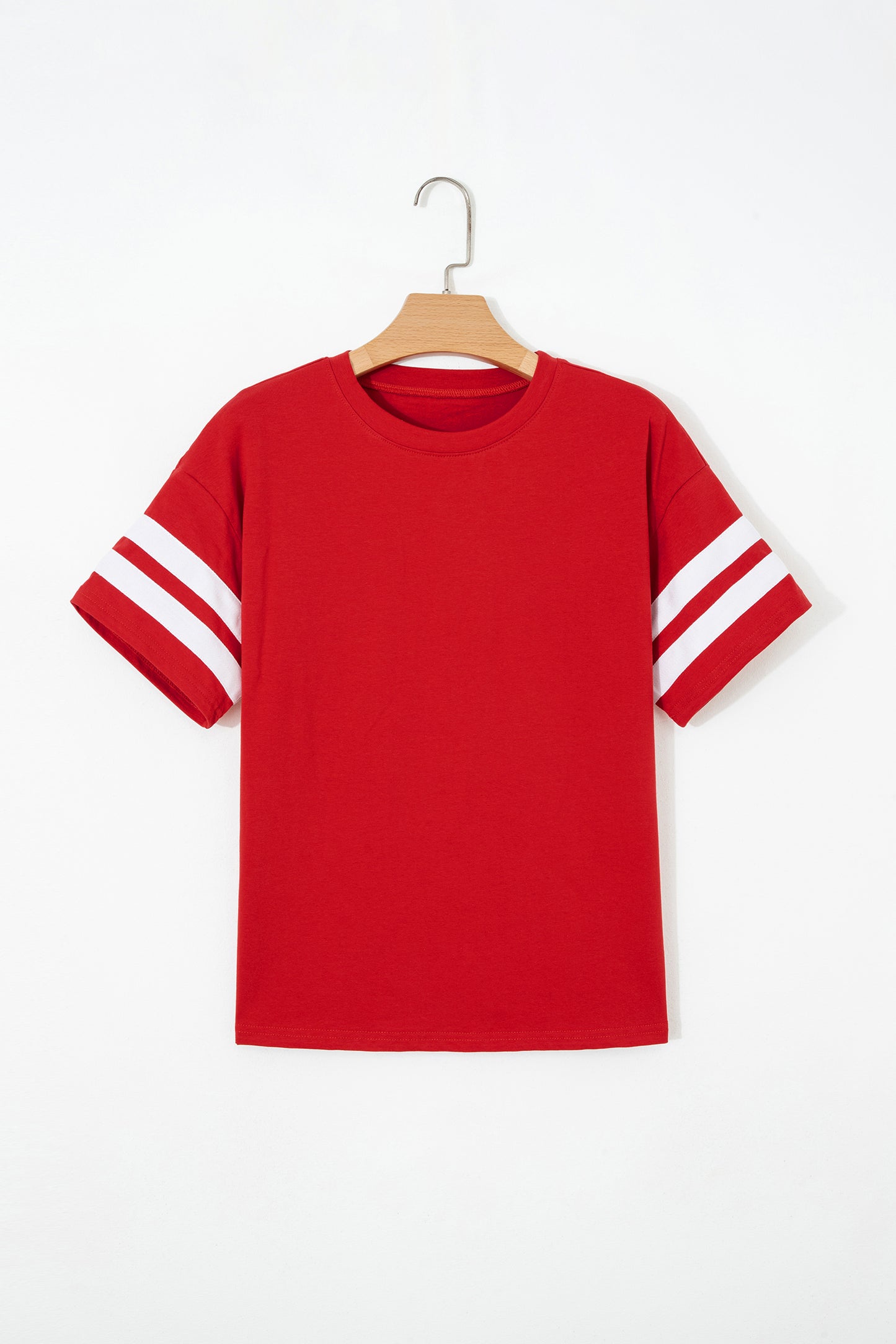 Varsity Stripe Crew Neck Short Sleeve T-Shirt
