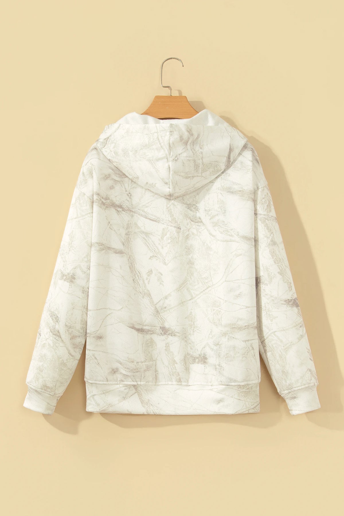 Woodland Camo Zip-Up Hooded Sweatshirt