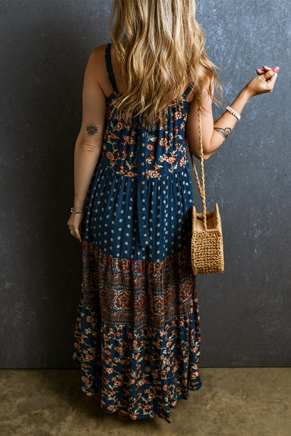 Floral Sleeveless Maxi Dress