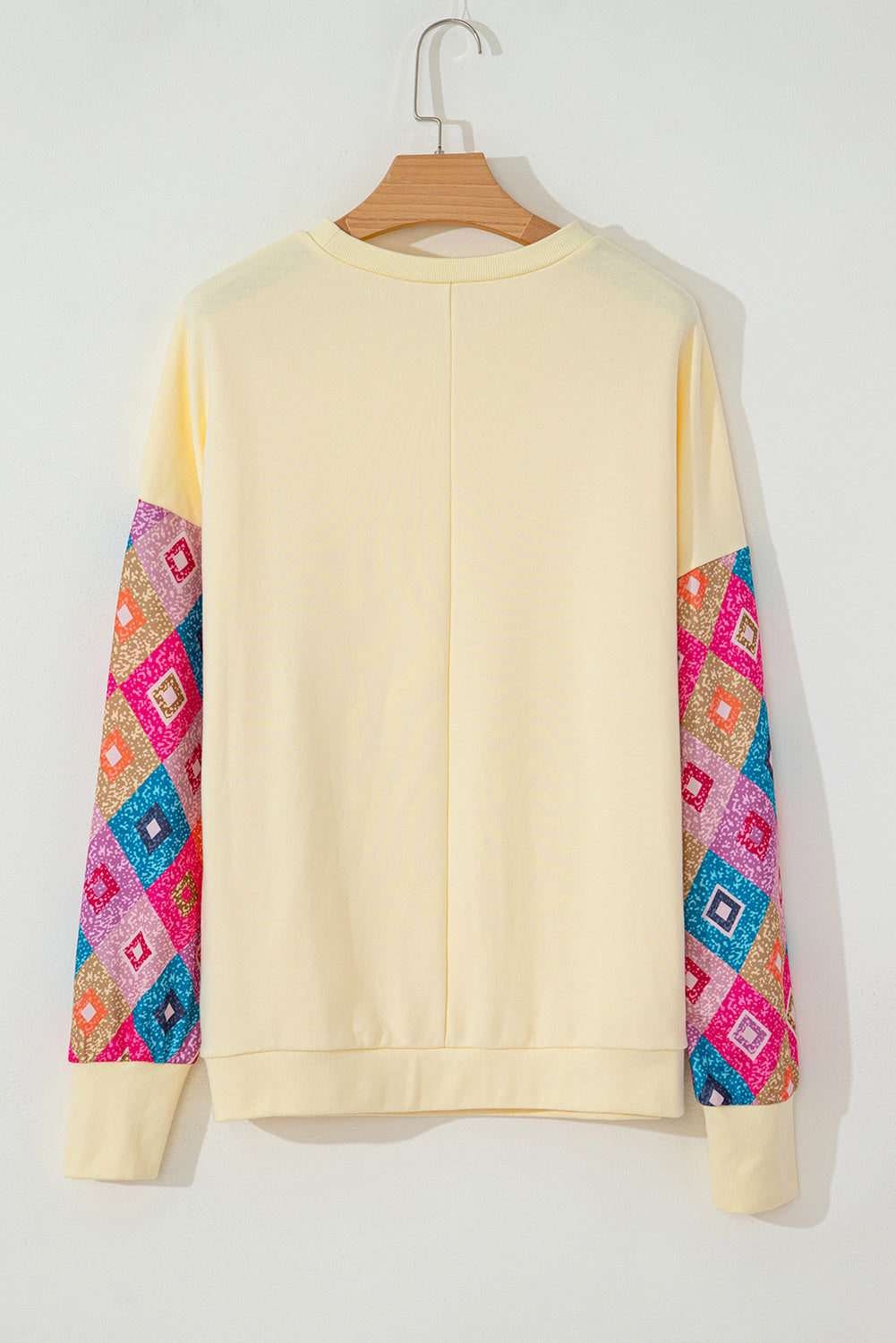 Geometric Patchwork Long Sleeve Top