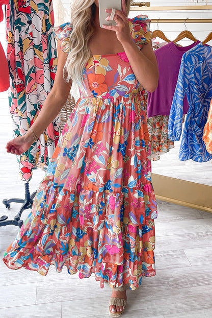 Floral Ruffle Tiered Maxi Dress