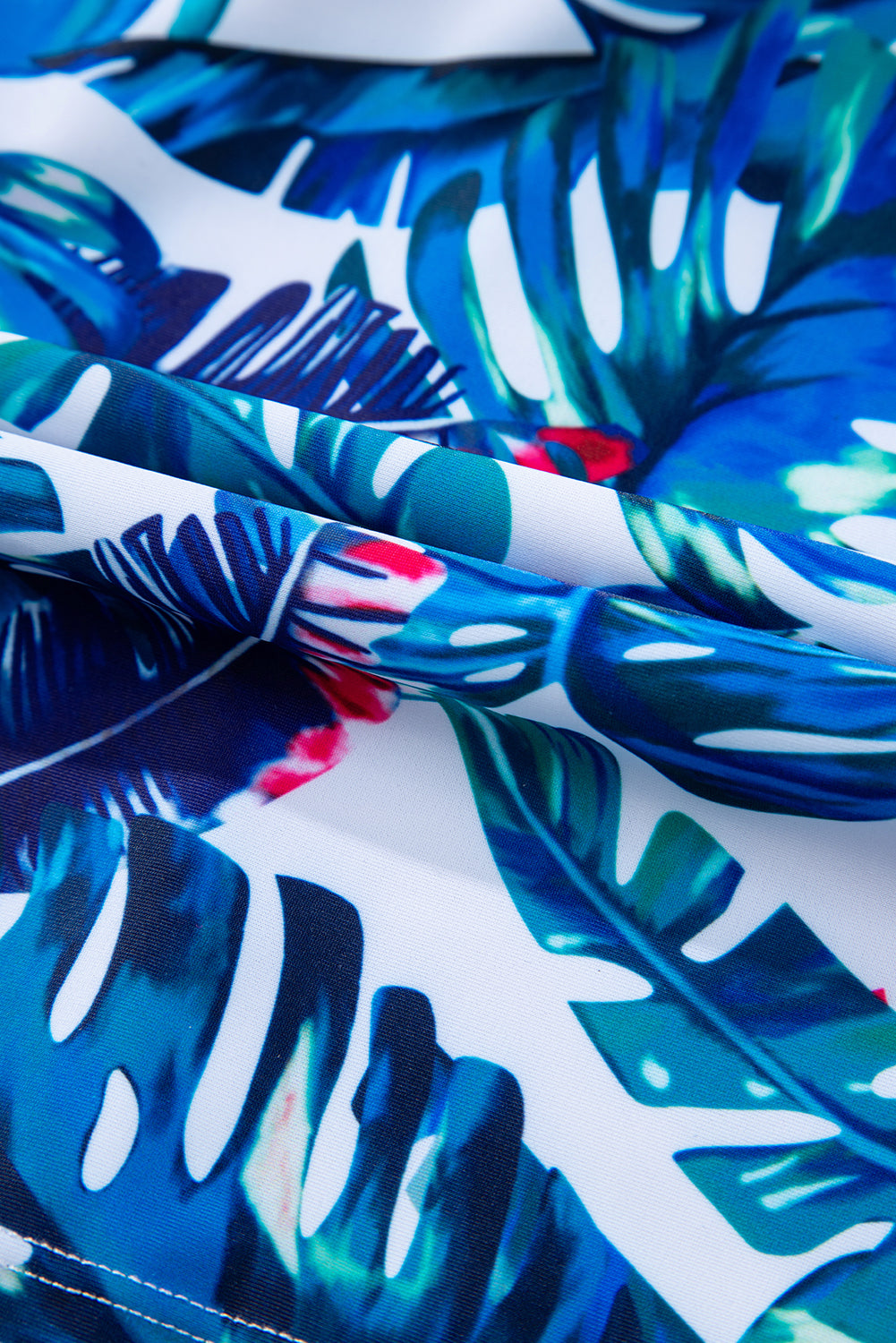 Floral Padded V-Neck Tankini Top