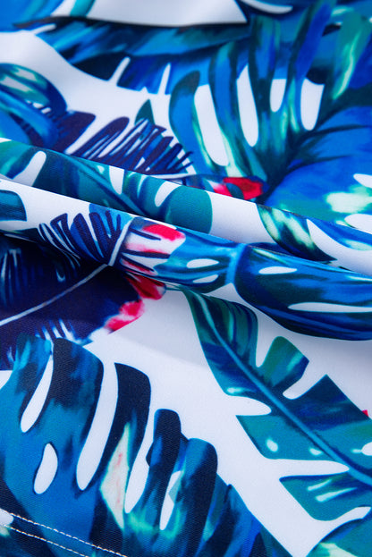 Floral Padded V-Neck Tankini Top