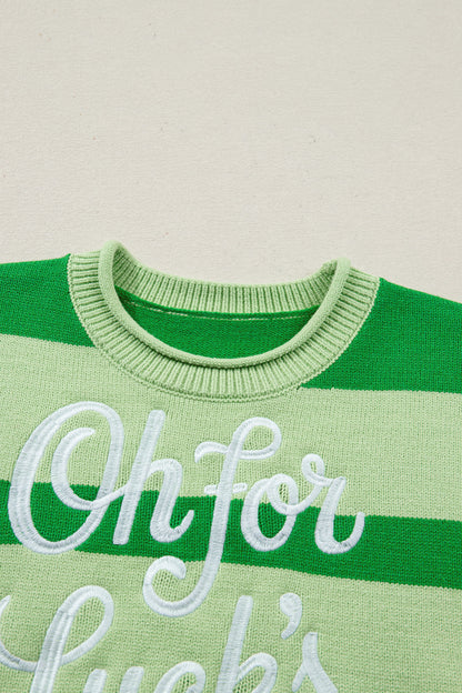 Stripe Oh for Luck’s Sake St Patrick Sweater